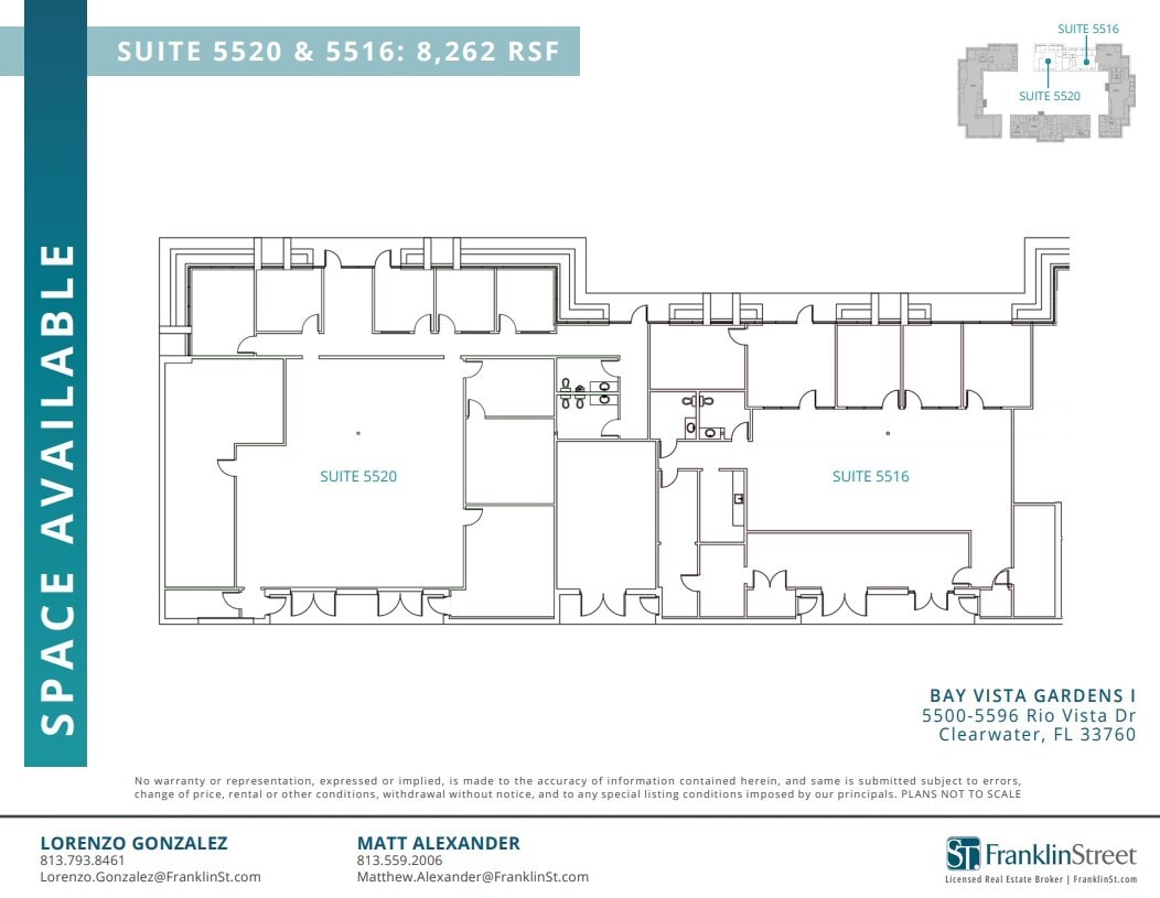 5655-5729 Rio Vista Dr, Clearwater, FL à louer Plan d’étage– Image 1 sur 1