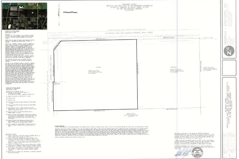 SEC of Stuenkel Rd & Central Ave, University Park, IL à vendre Plan cadastral– Image 1 sur 4
