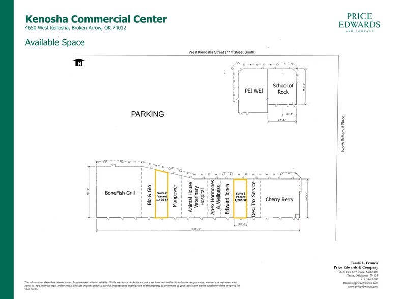4611-4651 W Kenosha St, Broken Arrow, OK à louer - Plan de site – Image 2 sur 2