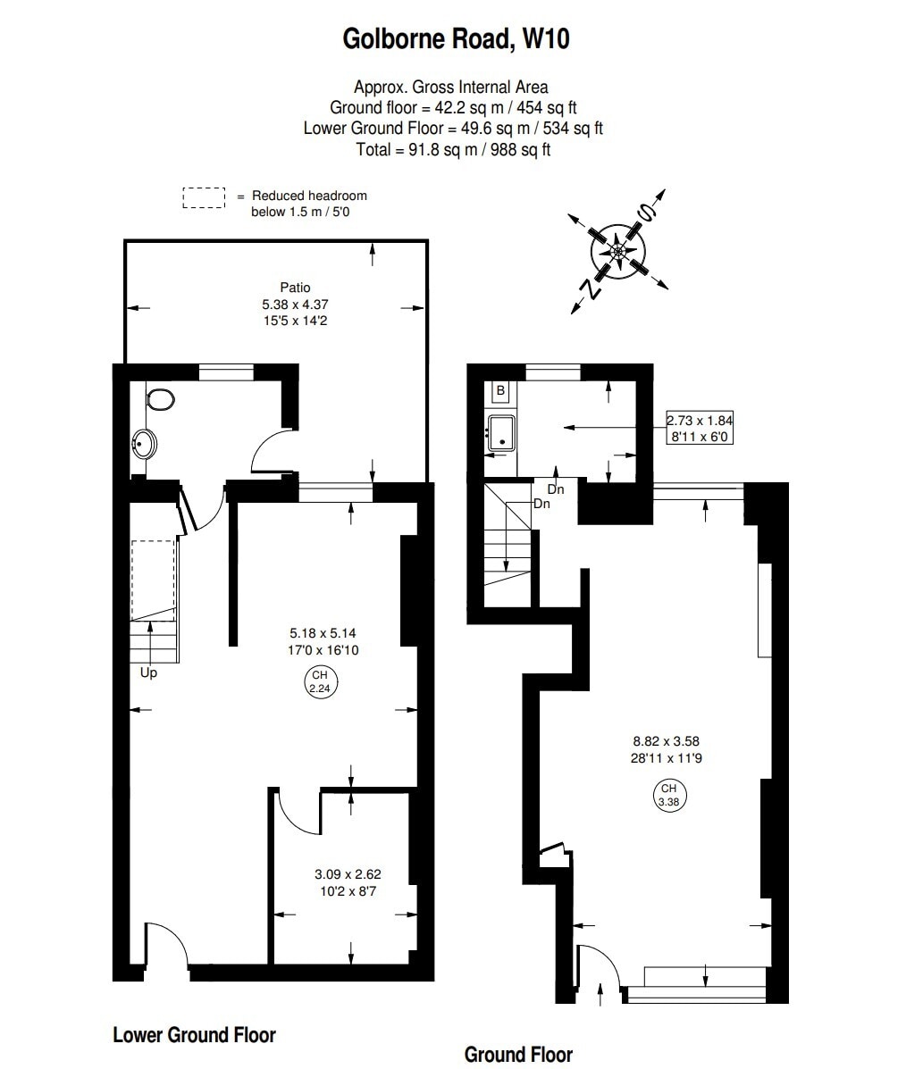101 Golborne Rd, Londres à louer Plan d’étage– Image 1 sur 2