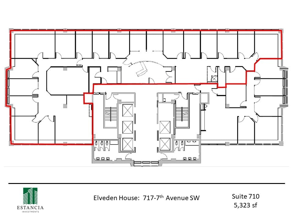 717 7th Ave SW, Calgary, AB à louer Plan d’étage– Image 1 sur 9