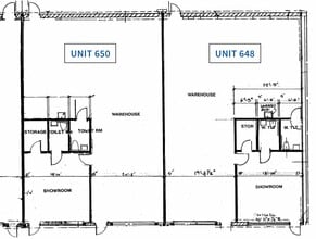 640-654 Perkins Dr, Mukwonago, WI à louer Plan d’étage– Image 2 sur 5