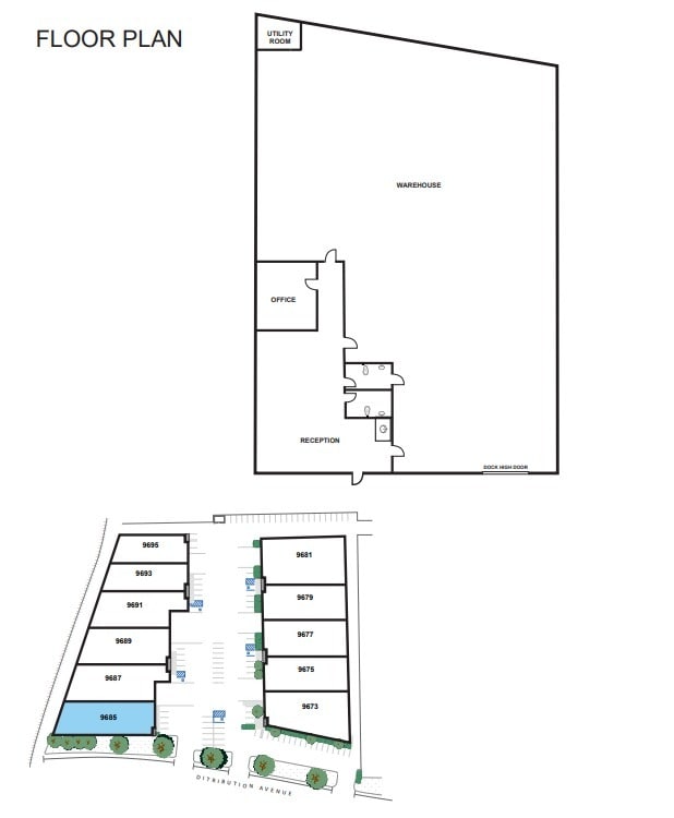 9685-9695 Distribution Ave, San Diego, CA à louer Plan d’étage– Image 1 sur 1
