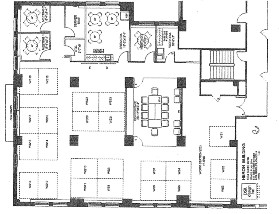 510 W 6th St, Los Angeles, CA à louer Plan d’étage– Image 1 sur 1