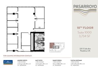 225 S Lake Ave, Pasadena, CA à louer Plan d’étage– Image 1 sur 1