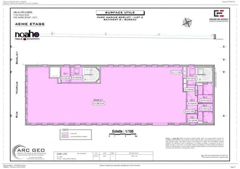 Bureau dans Lyon à louer Plan d’étage– Image 1 sur 2