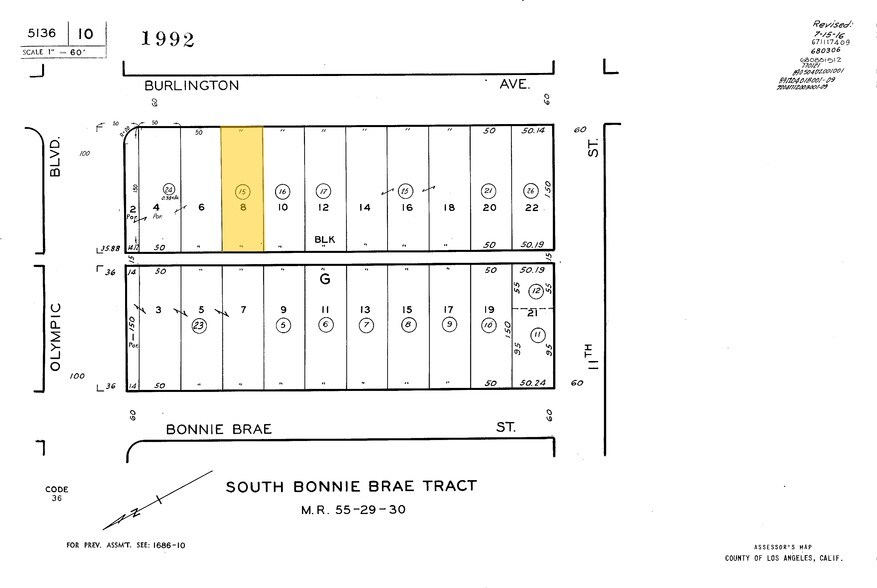 1017 S Burlington Ave, Los Angeles, CA à vendre - Plan cadastral – Image 3 sur 3