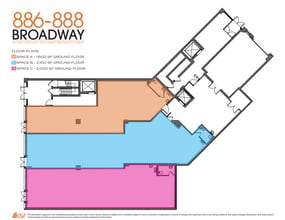 888 Broadway, Brooklyn, NY à louer Plan d’étage– Image 2 sur 2
