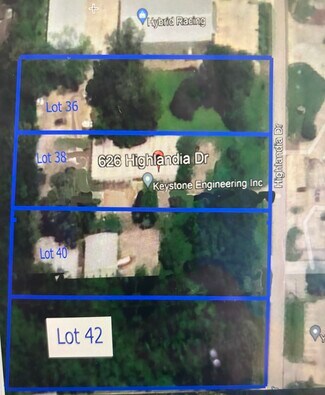 Plus de détails pour 552 Highlandia Dr, Baton Rouge, LA - Terrain à vendre