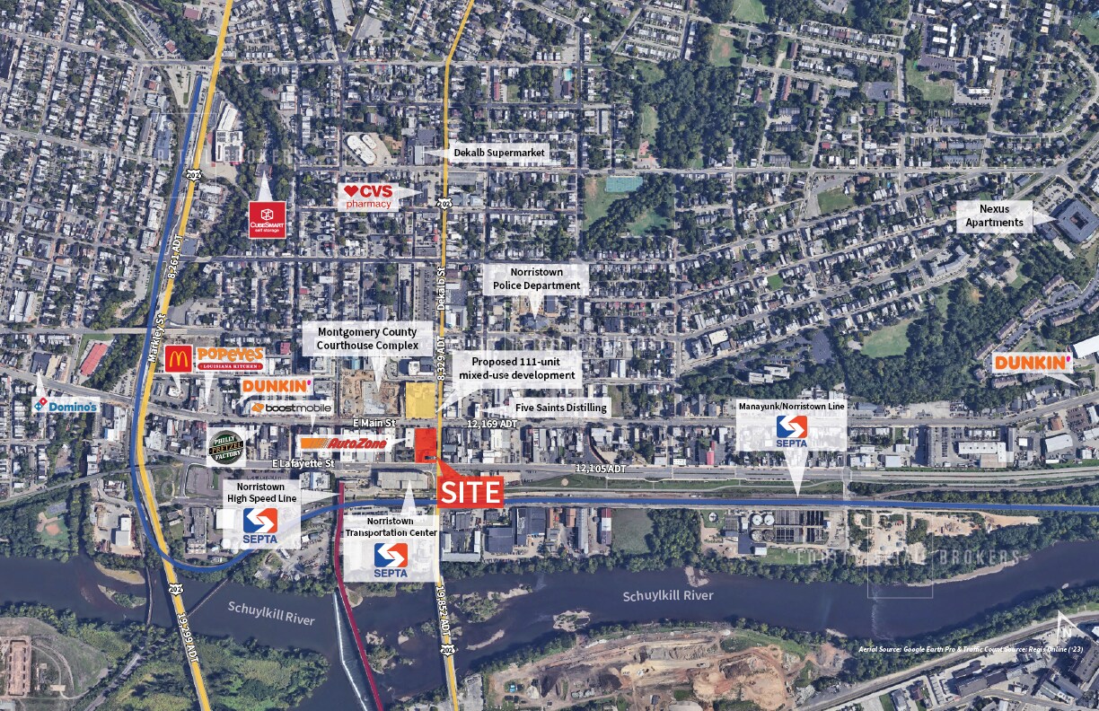 74 74-90 E Main St, Norristown, PA à louer Aérien– Image 1 sur 3
