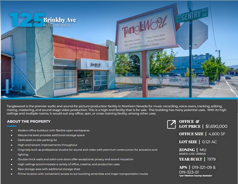 125 Brinkby Ave, Reno, NV à vendre - Photo de l’immeuble – Image 2 sur 8