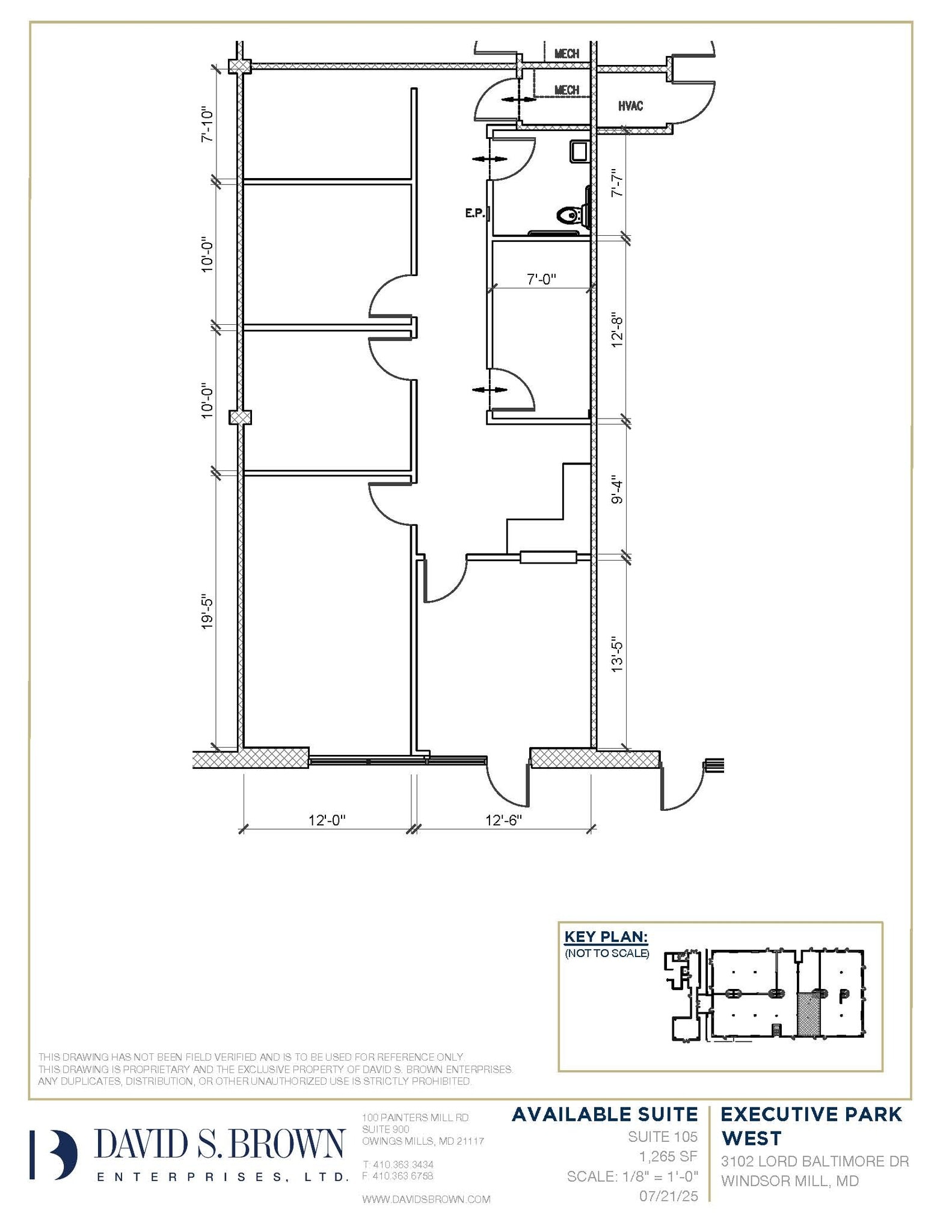 3100 Lord Baltimore Dr, Windsor Mill, MD à louer Plan d’étage– Image 1 sur 1