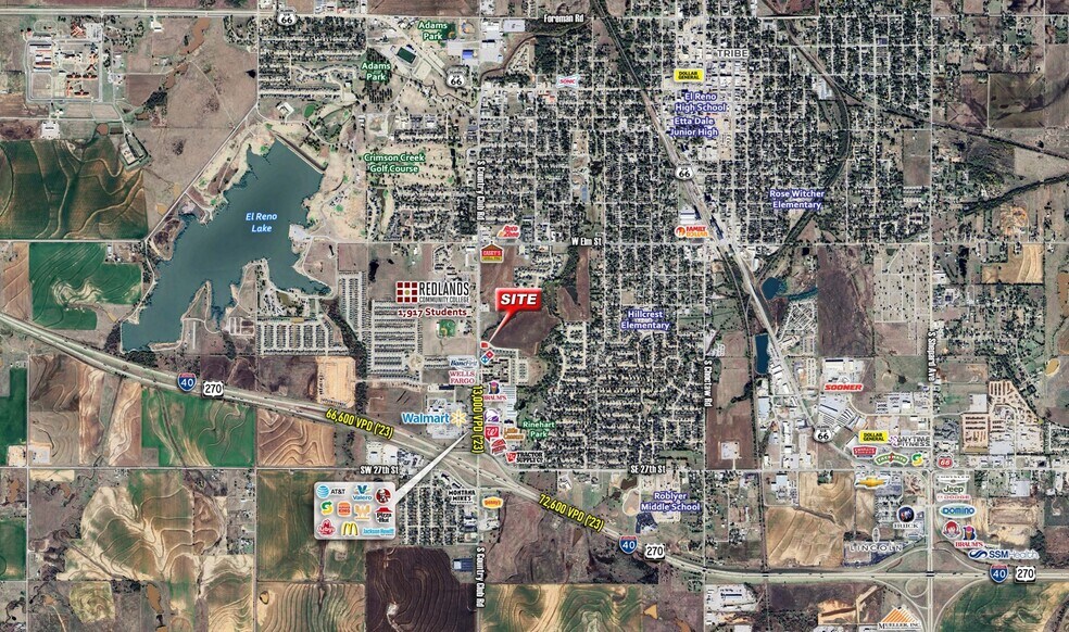 SEC of Country Club Rd & Pavy Pkwy, El Reno, OK à louer - Aérien – Image 3 sur 3