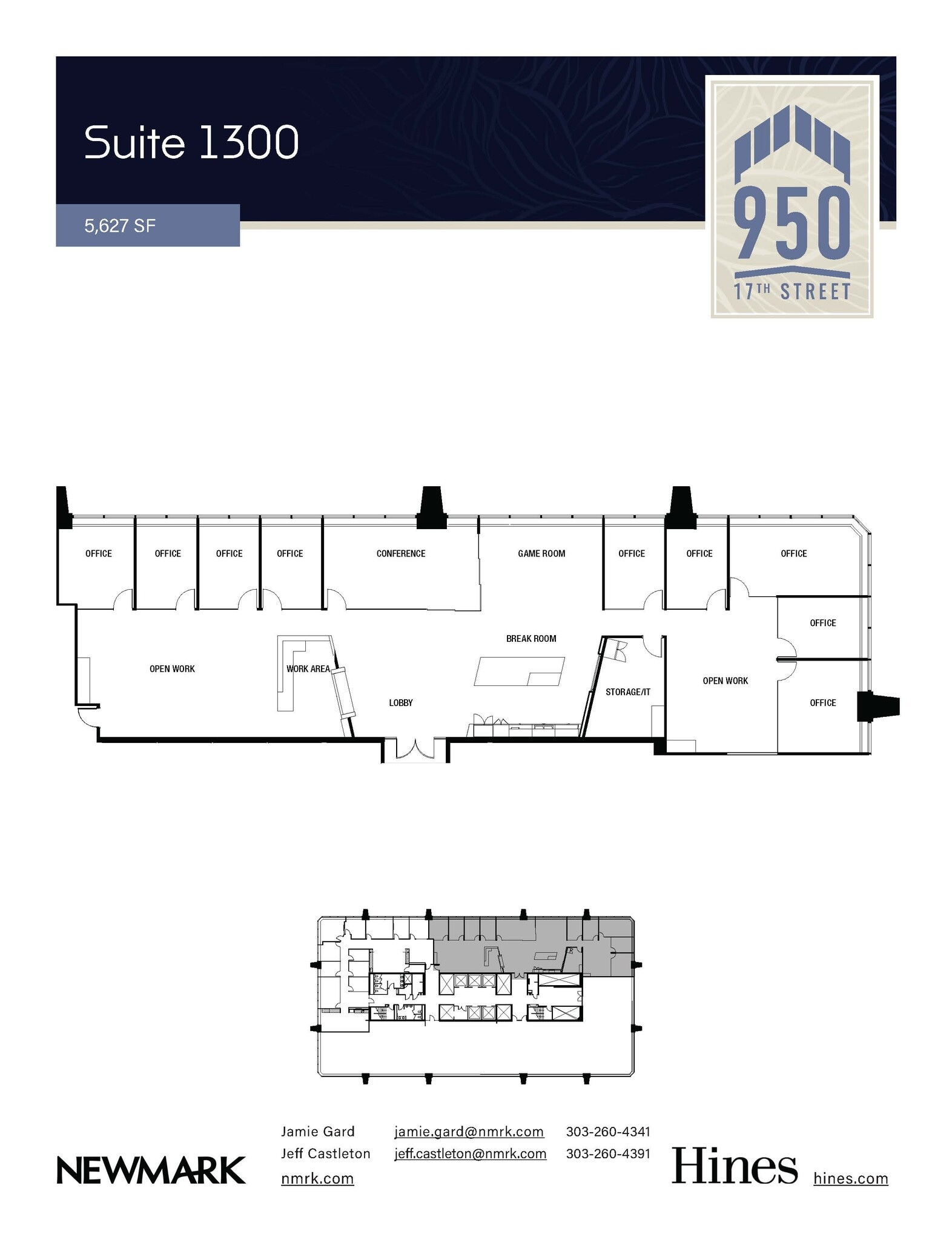 950 17th St, Denver, CO à louer Plan d’étage– Image 1 sur 1