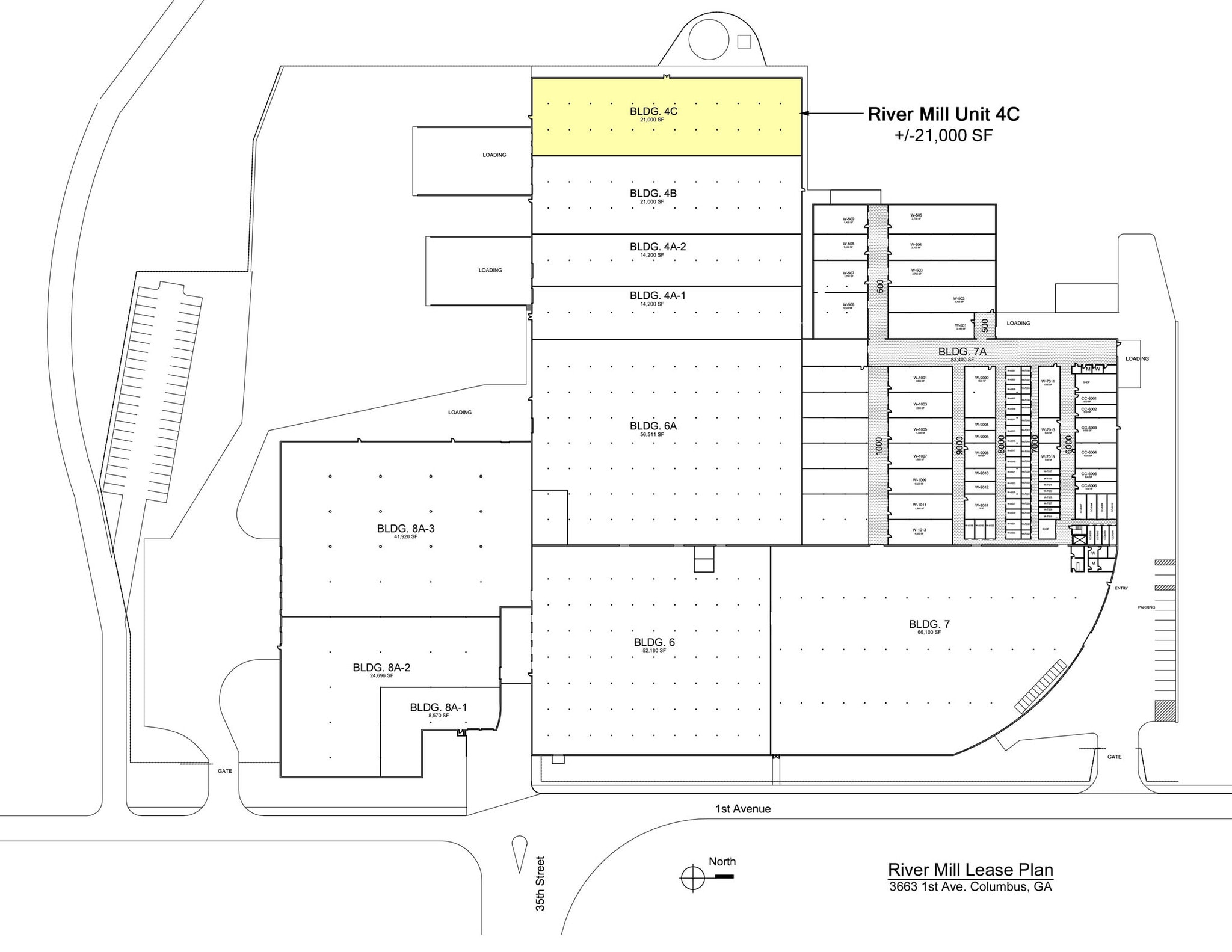 3715 1st Ave, Columbus, GA à louer Plan d’étage– Image 1 sur 1