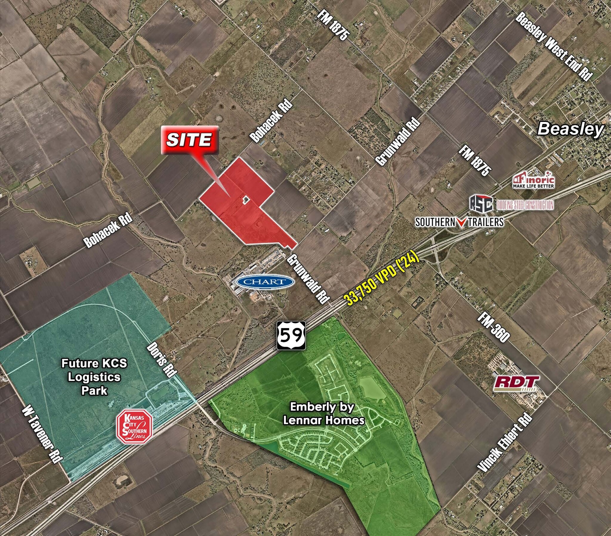 Bohacek Rd, Beasley, TX à vendre Aérien– Image 1 sur 2