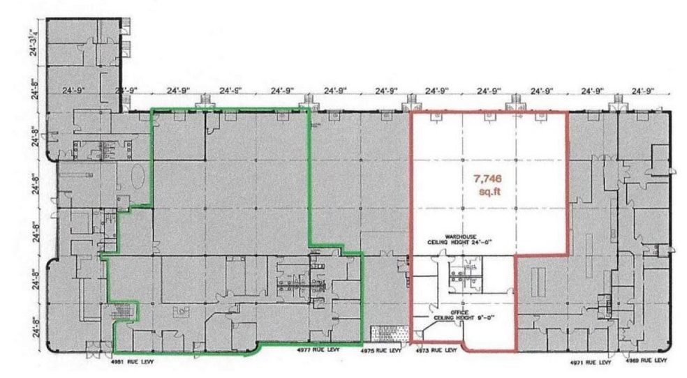 4969-4995 Rue Lévy, Montréal, QC à louer - Plan d’étage – Image 2 sur 7