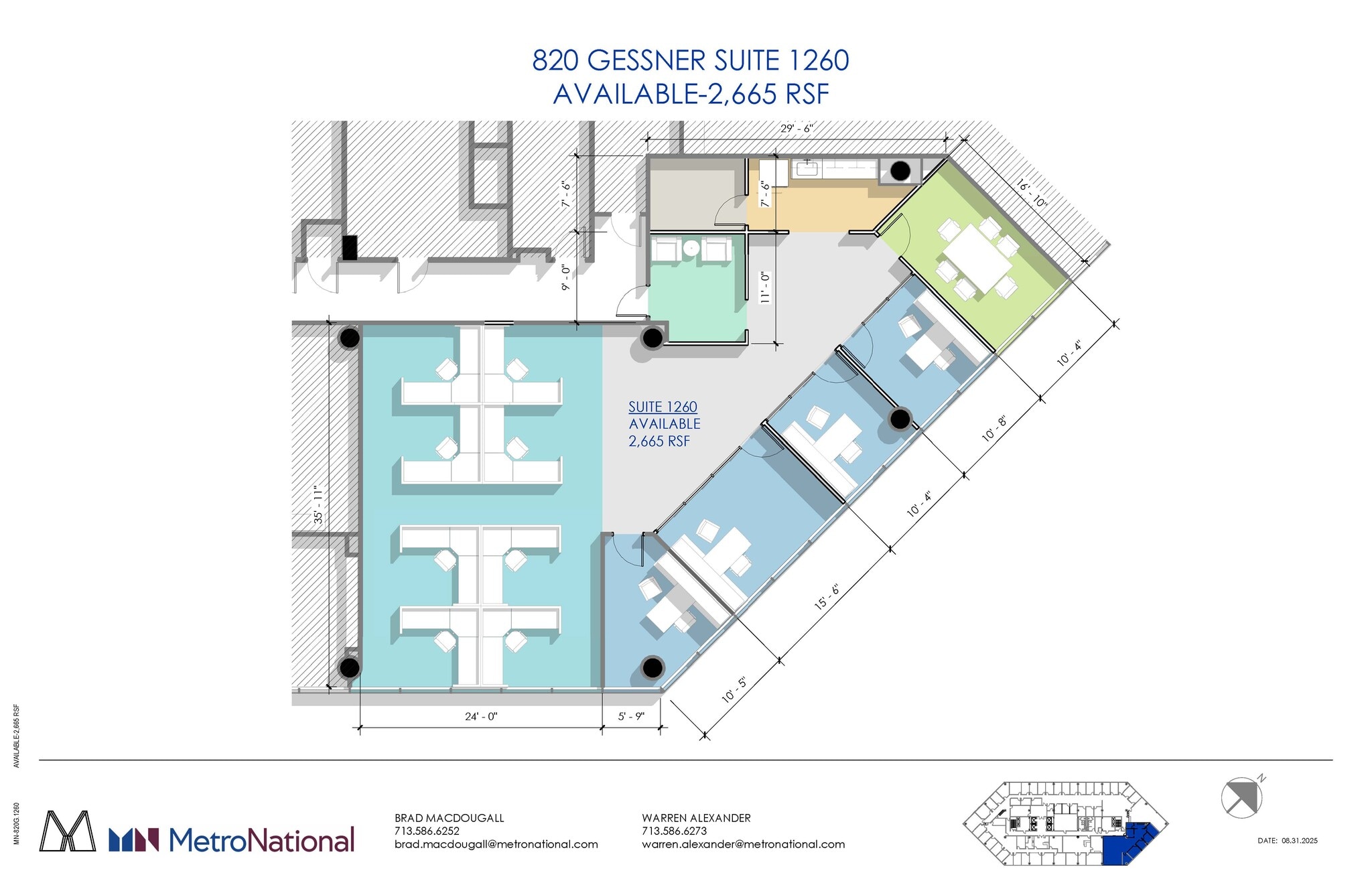 820 Gessner Rd, Houston, TX à louer Plan d’étage– Image 1 sur 1