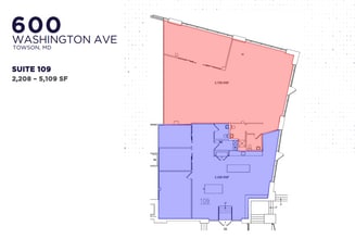 600 Washington Ave, Towson, MD à louer Plan d’étage– Image 1 sur 1