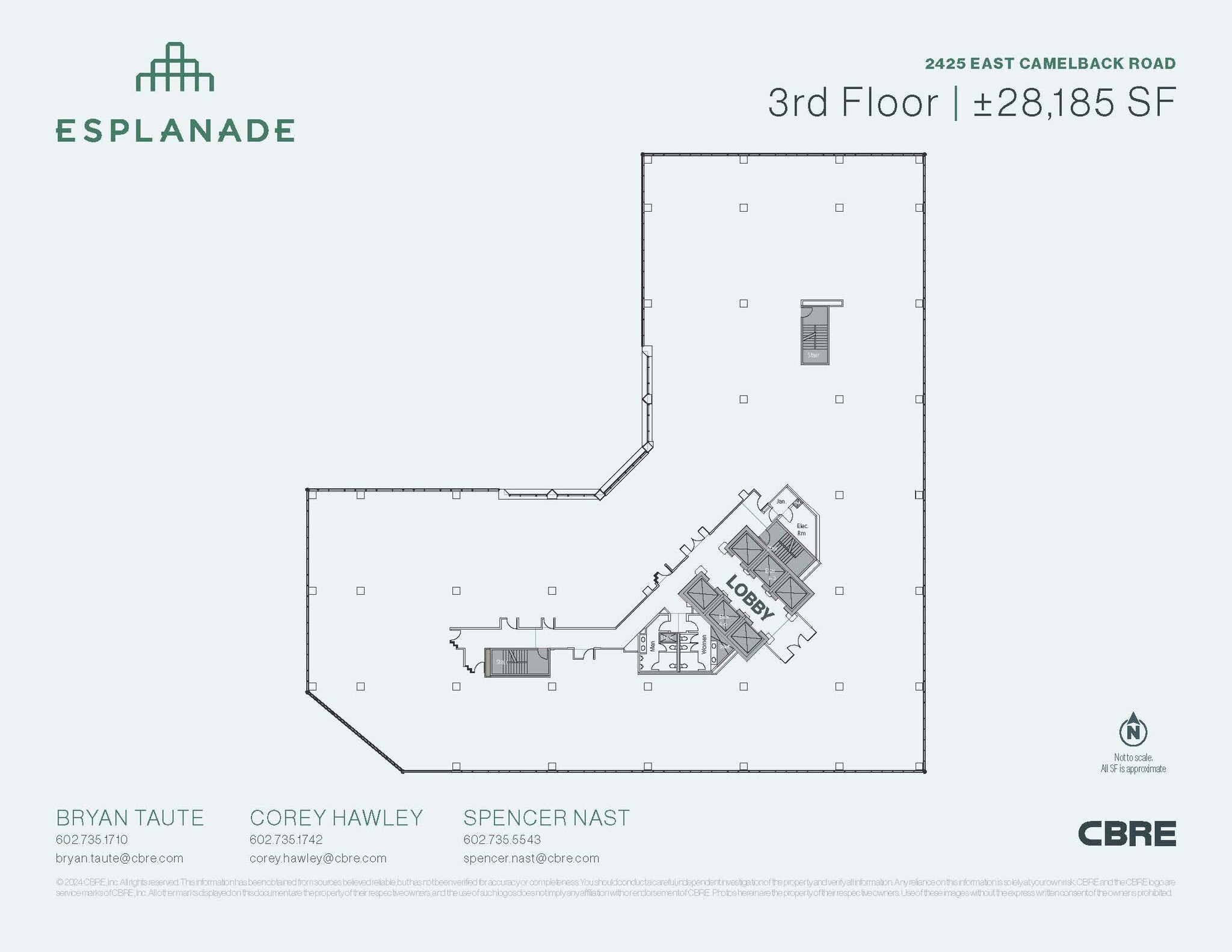 2425 E Camelback Rd, Phoenix, AZ à louer Plan d’étage– Image 1 sur 1