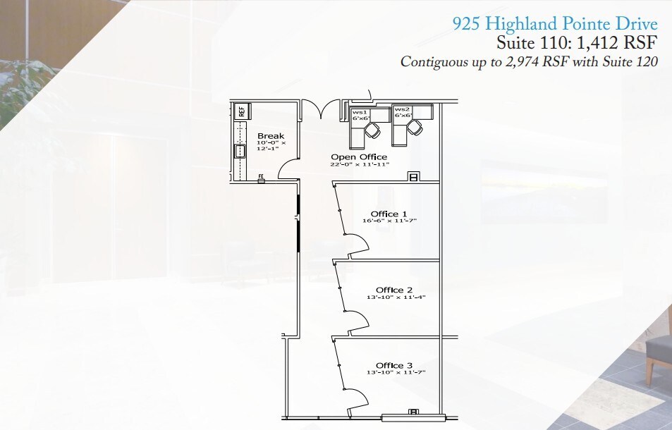 915 Highland Pointe Dr, Roseville, CA à louer Plan d’étage– Image 1 sur 1