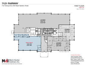 7108-7121 Fairway Dr, Palm Beach Gardens, FL à louer Plan d’étage– Image 2 sur 8