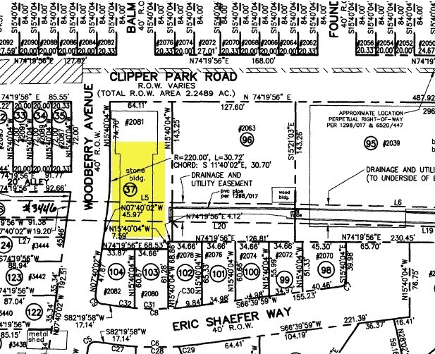 2081 Clipper Park Rd, Baltimore, MD à vendre - Plan cadastral – Image 1 sur 1