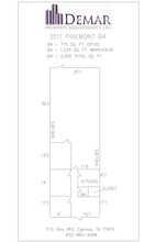 3511 Pinemont Dr, Houston, TX à louer Plan de site– Image 1 sur 1