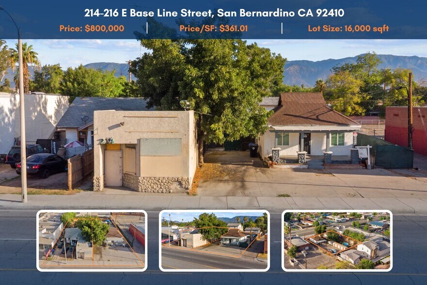 214-216 E Base Line St, San Bernardino, CA à vendre - Photo de l’immeuble – Image 1 sur 8