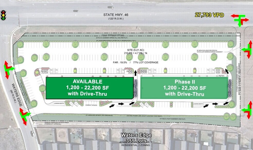 Highway TX-46 & Waters Edge, Seguin, TX à louer - Plan de site – Image 2 sur 6