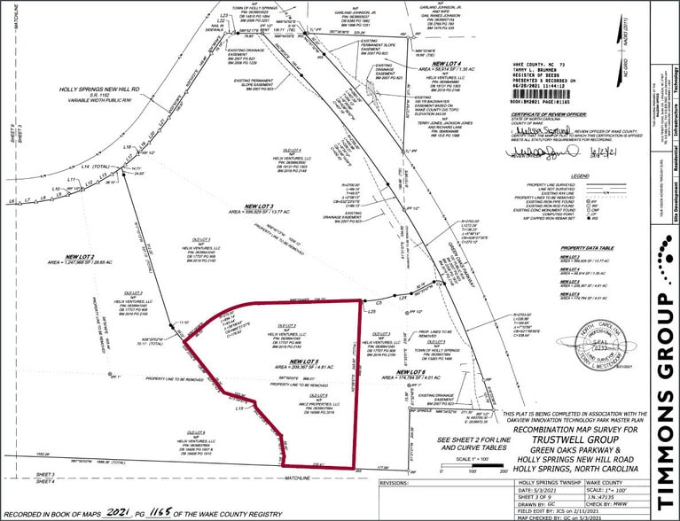 151 Montesale Way, Holly Springs, NC à vendre - Plan de site – Image 3 sur 3