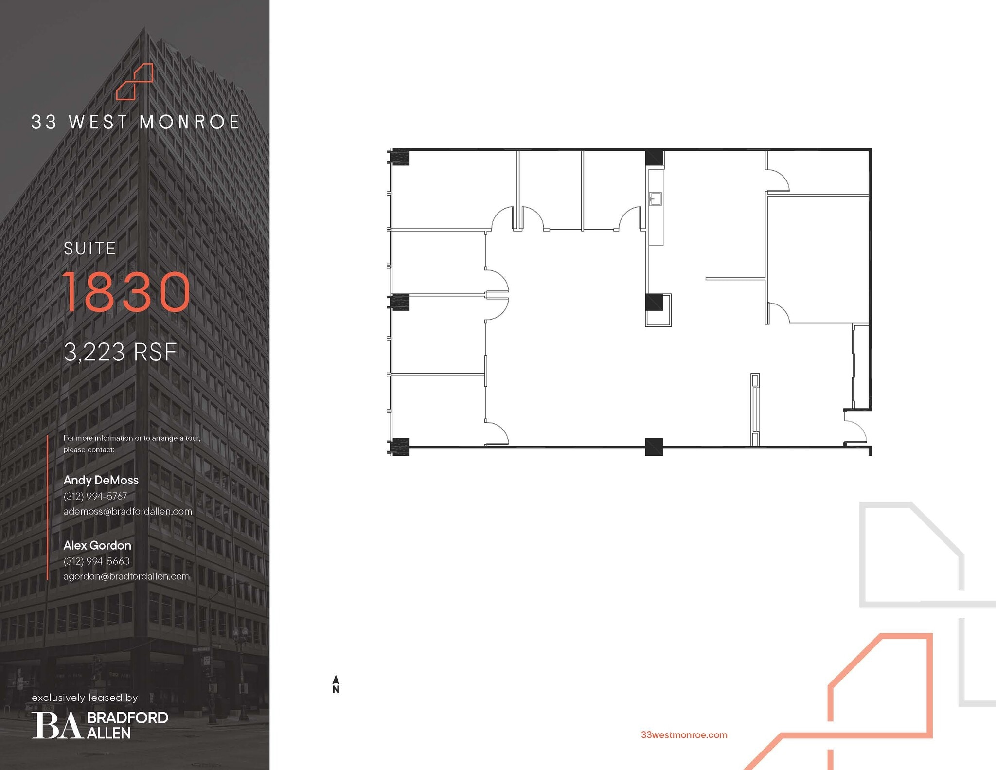 33 W Monroe St, Chicago, IL à louer Plan d’étage– Image 1 sur 5