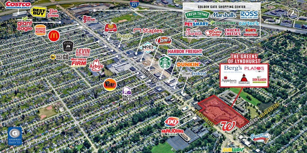 5658-5710 Mayfield Rd, Cleveland, OH à louer - Aérien – Image 2 sur 3