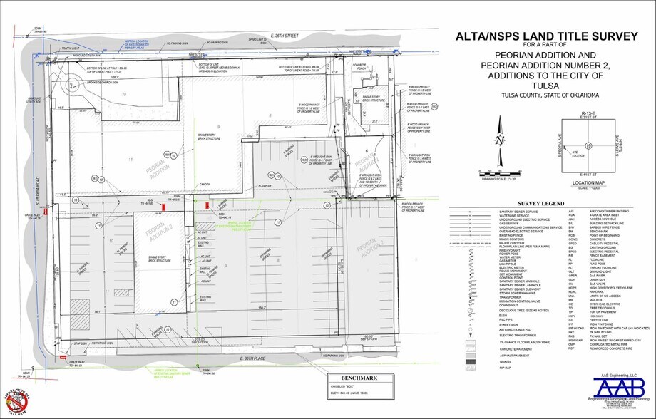 3615 S Peoria Ave, Tulsa, OK à louer - Plan de site – Image 2 sur 2