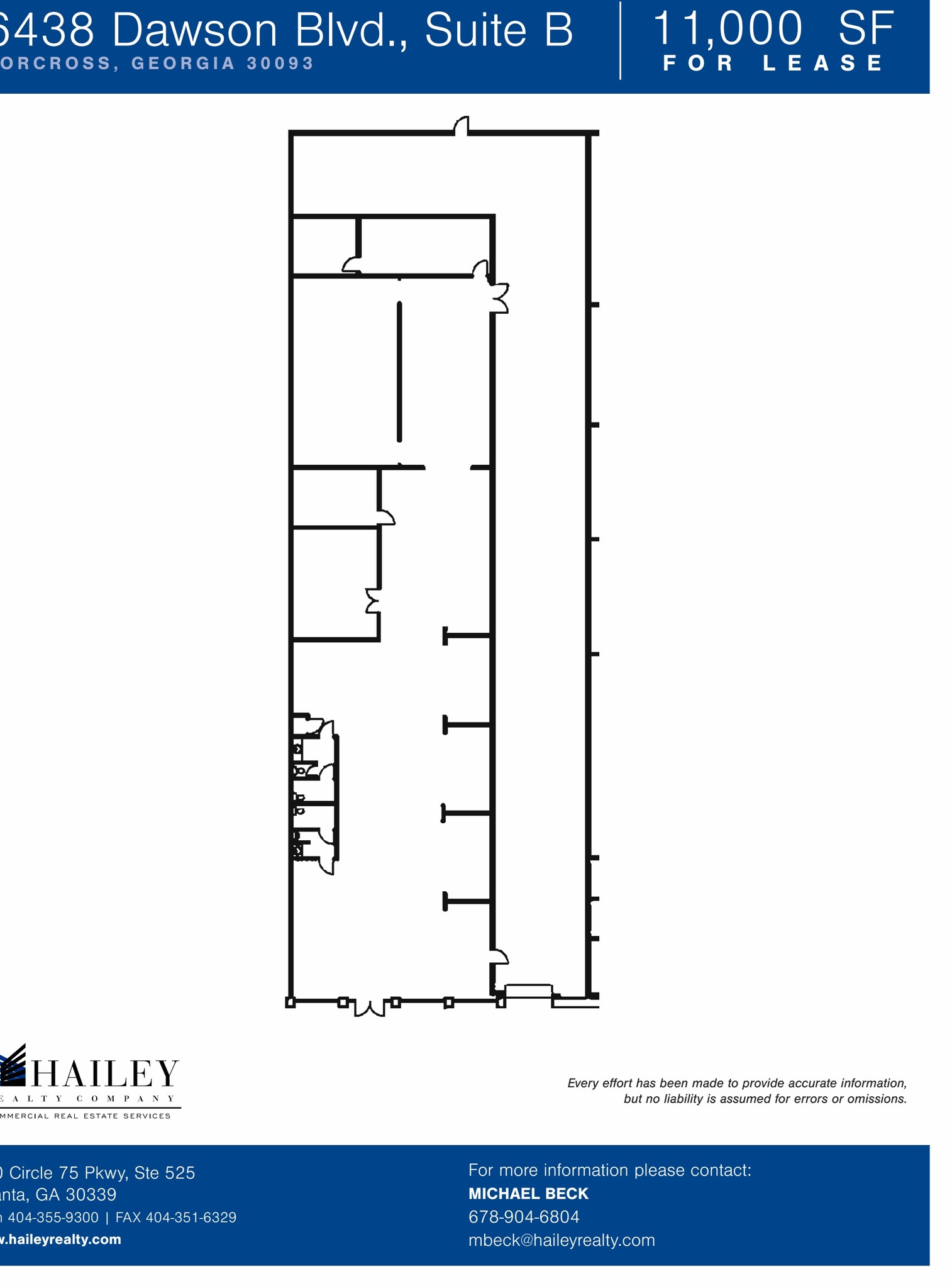 6438 Dawson Blvd, Norcross, GA à louer Plan d’étage– Image 1 sur 1