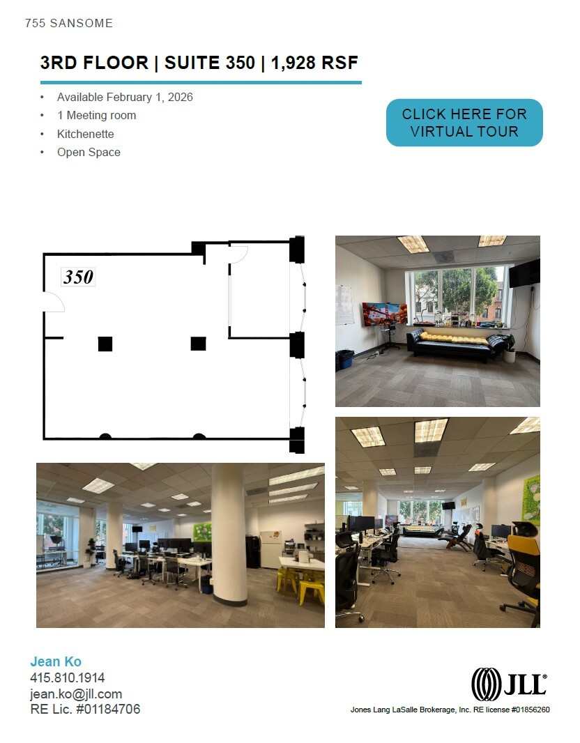 755 Sansome St, San Francisco, CA à louer Plan d’étage– Image 1 sur 1