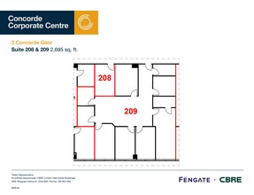 3 Concorde Gate, Toronto, ON à louer Plan d’étage– Image 1 sur 1