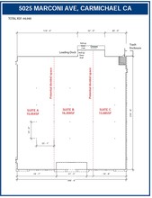 5025 Marconi Ave, Carmichael, CA à louer Plan d’étage– Image 1 sur 1