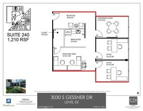 3030 S Gessner Rd, Houston, TX à louer Plan d’étage– Image 1 sur 1
