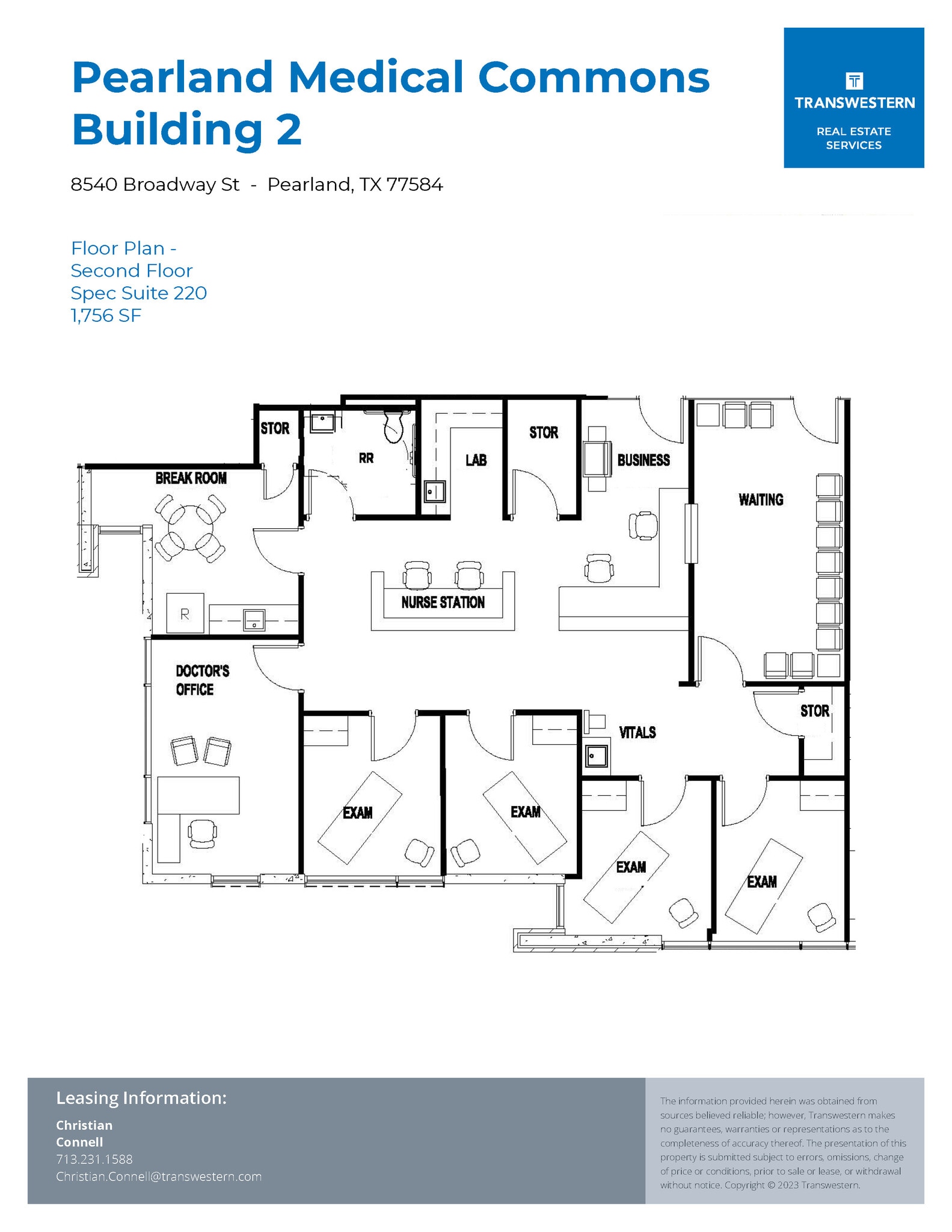 8540 Broadway St, Pearland, TX à louer Plan d’étage– Image 1 sur 1