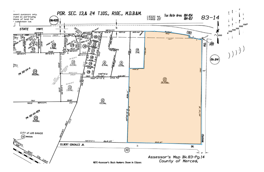 California 152, Los Banos, CA à vendre - Plan cadastral – Image 3 sur 4