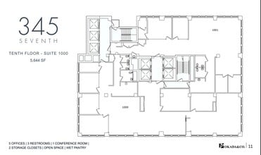 345 Seventh Ave, New York, NY à louer Plan d’étage– Image 2 sur 2