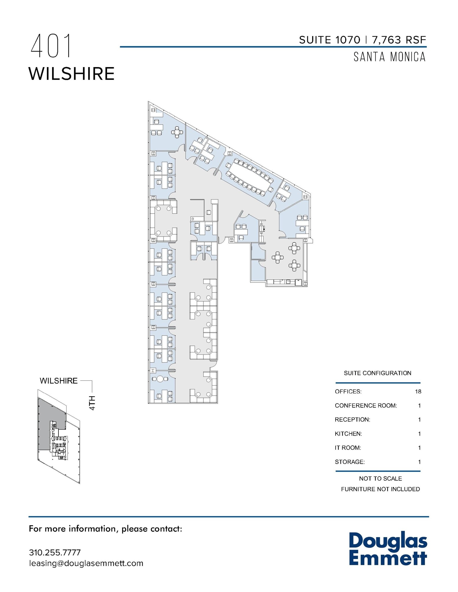 401 Wilshire Blvd, Santa Monica, CA à louer Plan d’étage– Image 1 sur 1