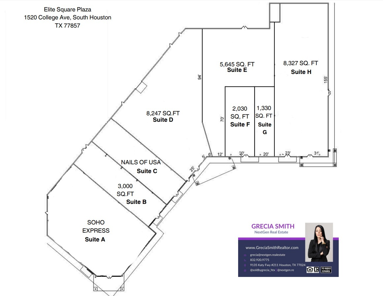 1520 College Ave, South Houston, TX à louer Plan d’étage– Image 1 sur 1