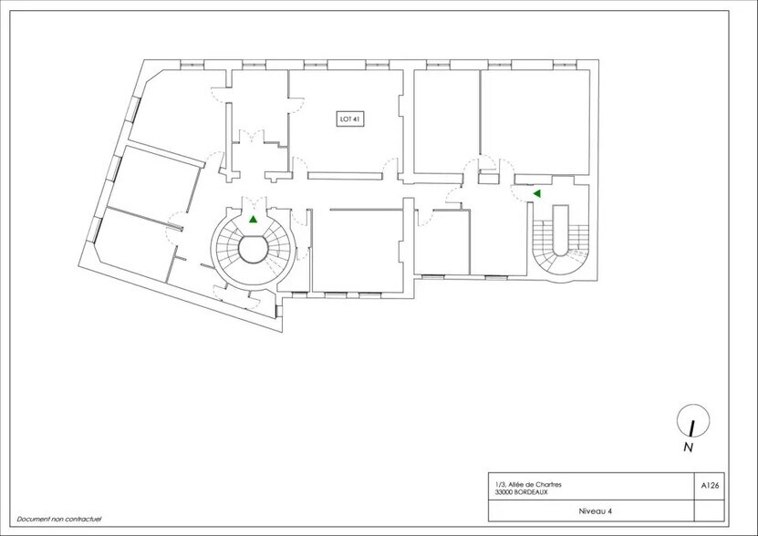 Bureau dans Bordeaux à louer - Plan d’étage – Image 3 sur 4