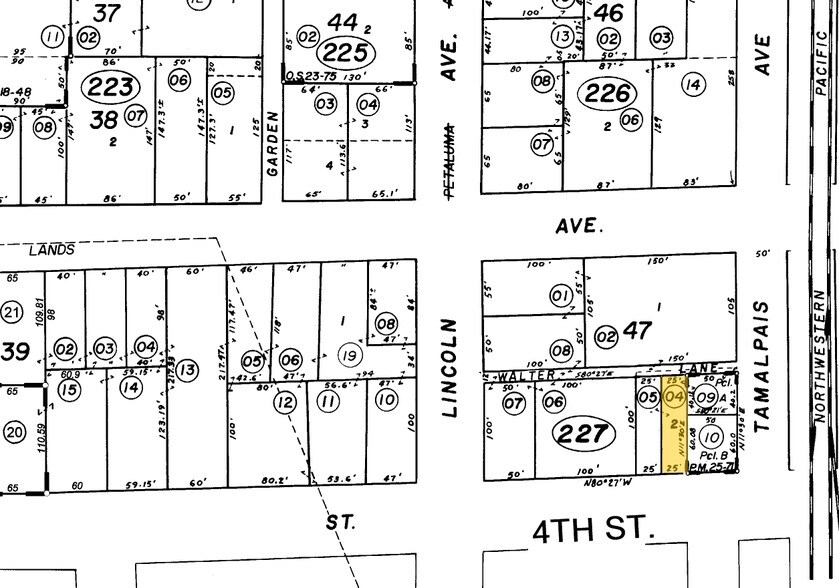 714-716 4th St, San Rafael, CA à louer - Plan cadastral – Image 2 sur 9