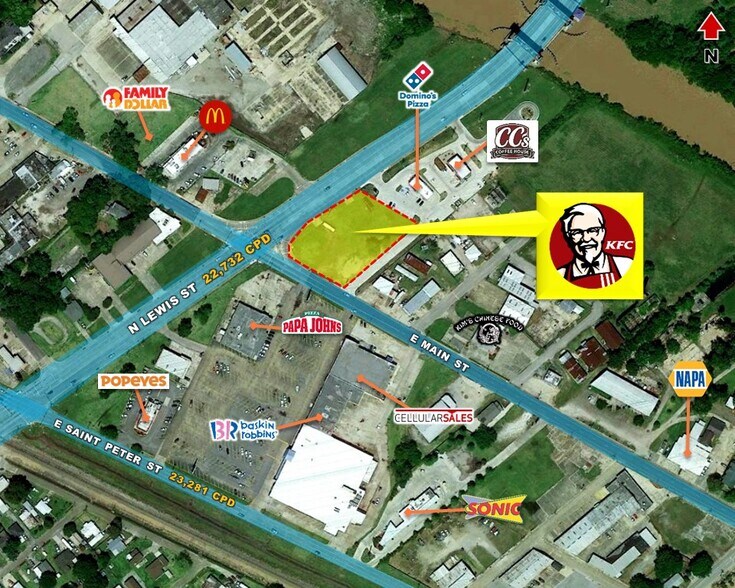 1007 E Main St, New Iberia, LA à louer - Aérien – Image 2 sur 2