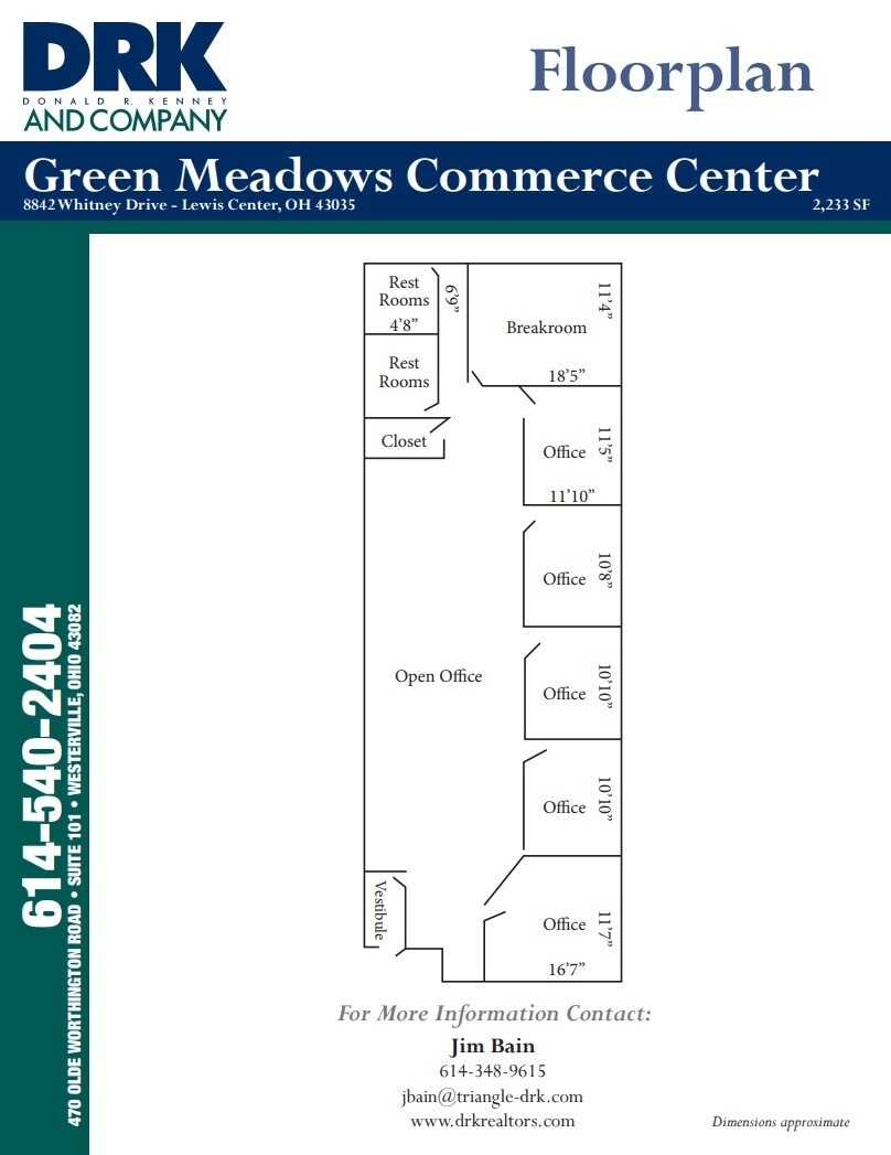 8840-8884 Whitney Dr, Lewis Center, OH à louer Plan d’étage– Image 1 sur 1