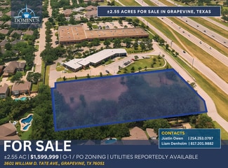 Plus de détails pour 3601 William D. Tate Blvd, Grapevine, TX - Terrain à vendre