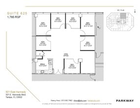 501 E Kennedy Blvd, Tampa, FL à louer Plan d’étage– Image 1 sur 3